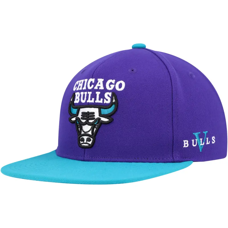 men8217s chicago bulls mitchell amp ness purpleteal core snapback hat