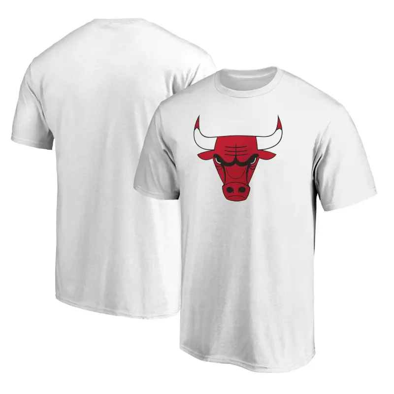 men8217s chicago bulls white primary mascot logo t-shirt